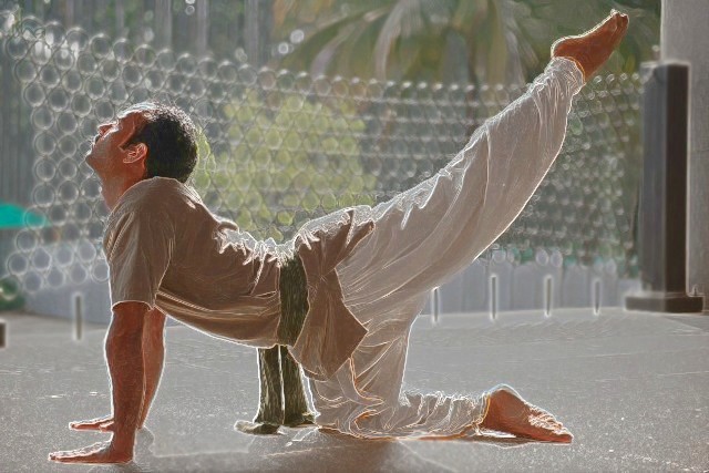 Indian man practicing yoga