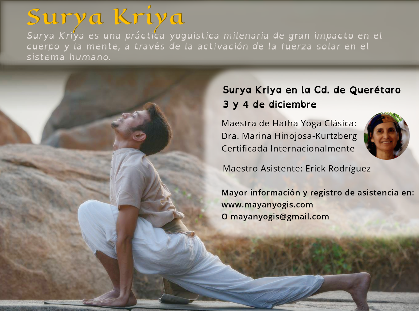 flyer for surya kriya workshop